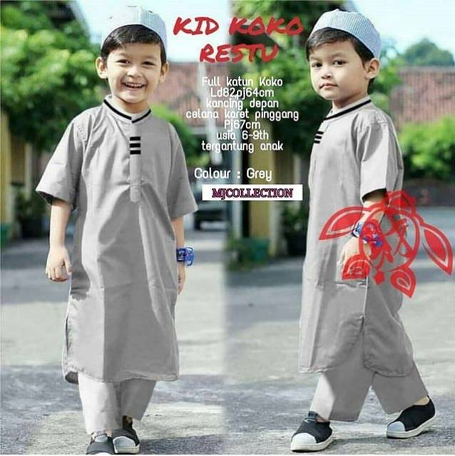 Kids Koko Restu - koko anak - baju anak - setelan anak - stelan anak - baju koko anak