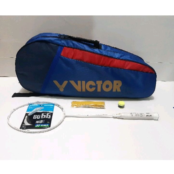 RAKET BADMINTON VICTOR THRUSTER F NAGA PUTIH BONUS TAS BESAR.