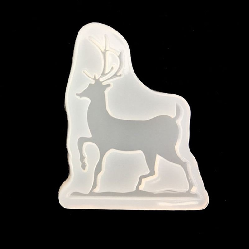 Glitter Christmas Deer Antler Elephant Elk DIY Silicone Mold Animal Resin Jewelry Making