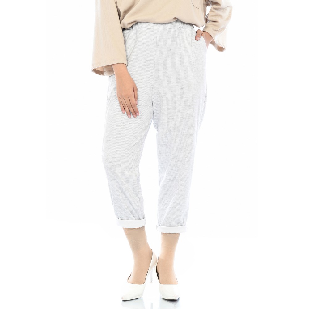 Mybamus Noa Pipe Pants – Bawahan Muslim Wanita – Celana Daily-White M17016 R7S3