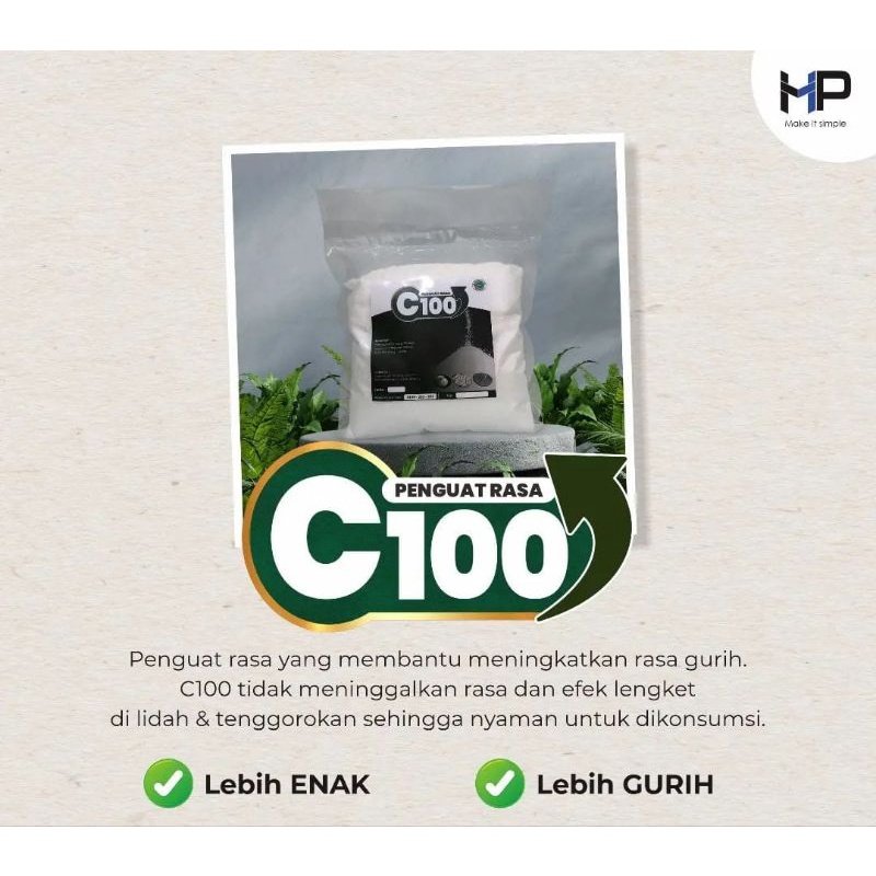 

1 Kg - C100 Penguat Rasa - Penyedap Rasa - Lebih Gurih Dari Msg Umumnya Dan Pemakaian Lebih Hemat