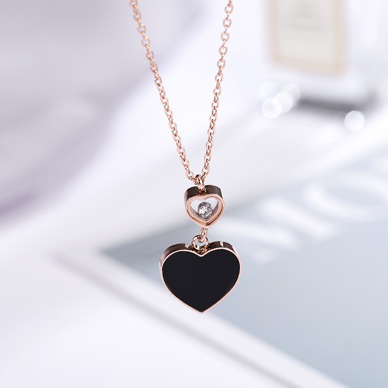 [New] Kalung love elegant titanium korea hadiah wanita cewek 316L anti karat KK164