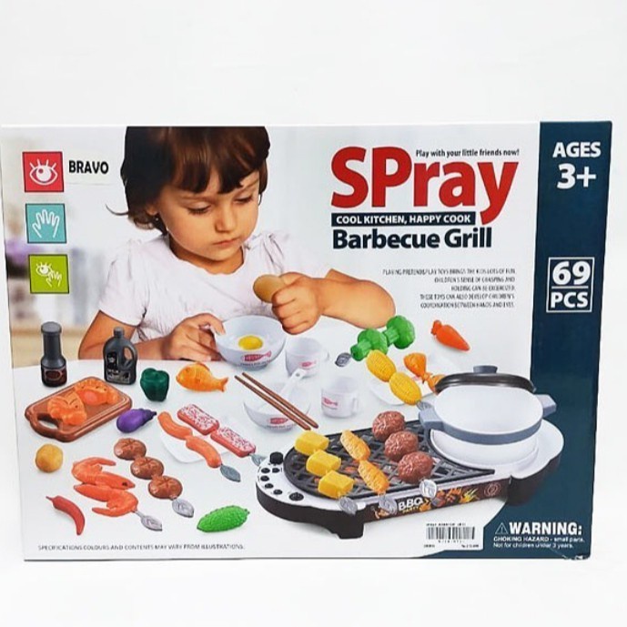 Mainan Anak Spray Barbecue Grill / Alat Masak Mainan BBQ No.5720