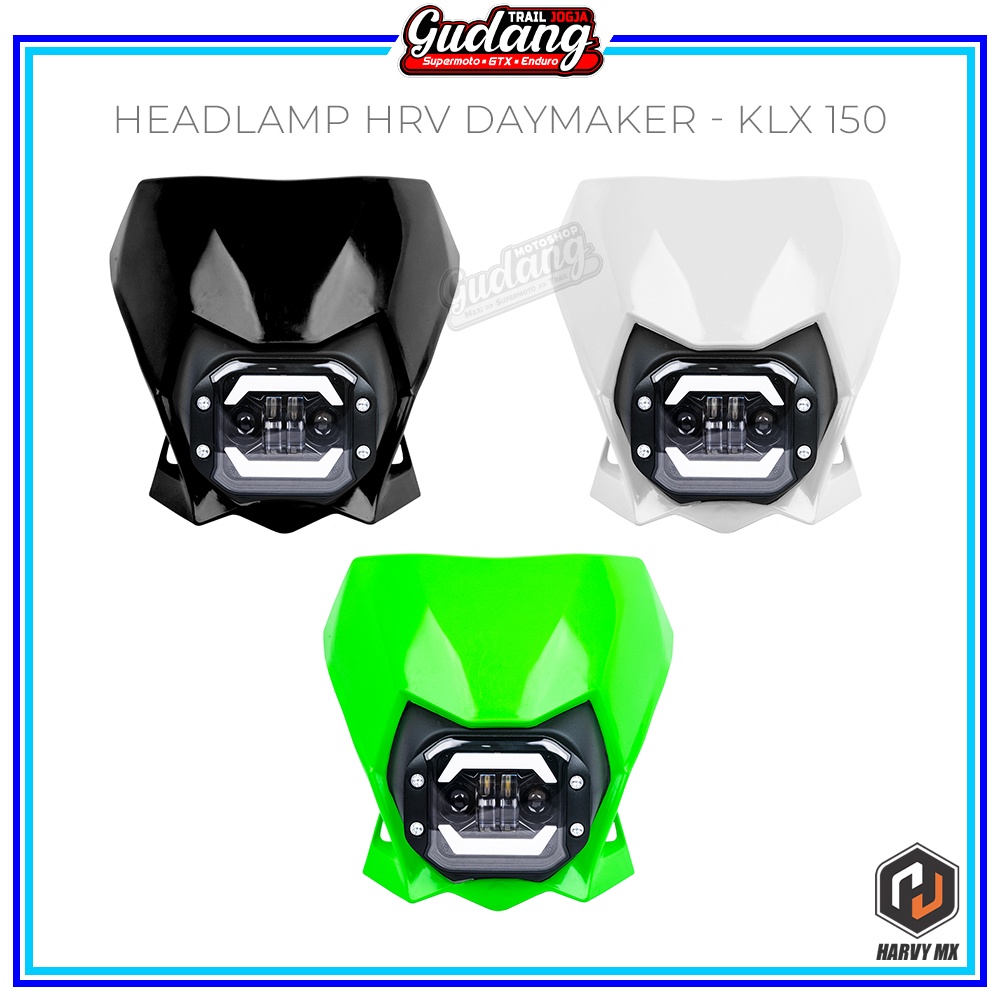 Headlamp Reflektor Daymaker Lampu Depan LED HRV Supermoto KLX BIGFOOT DTRACKER CRF 150L KTM 250 2017