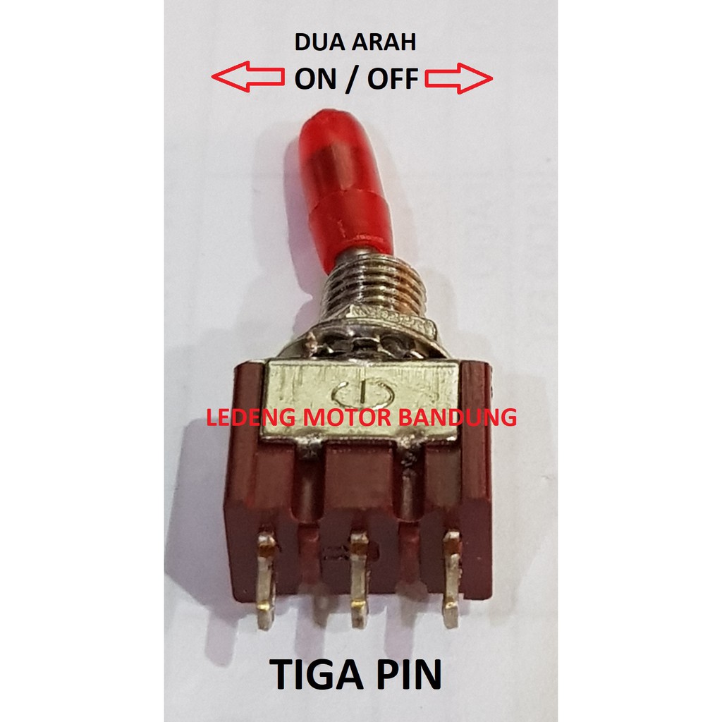 Saklar Togel On Off Dua Arah Tiga Pin Switch Tombol Tuas Toggle