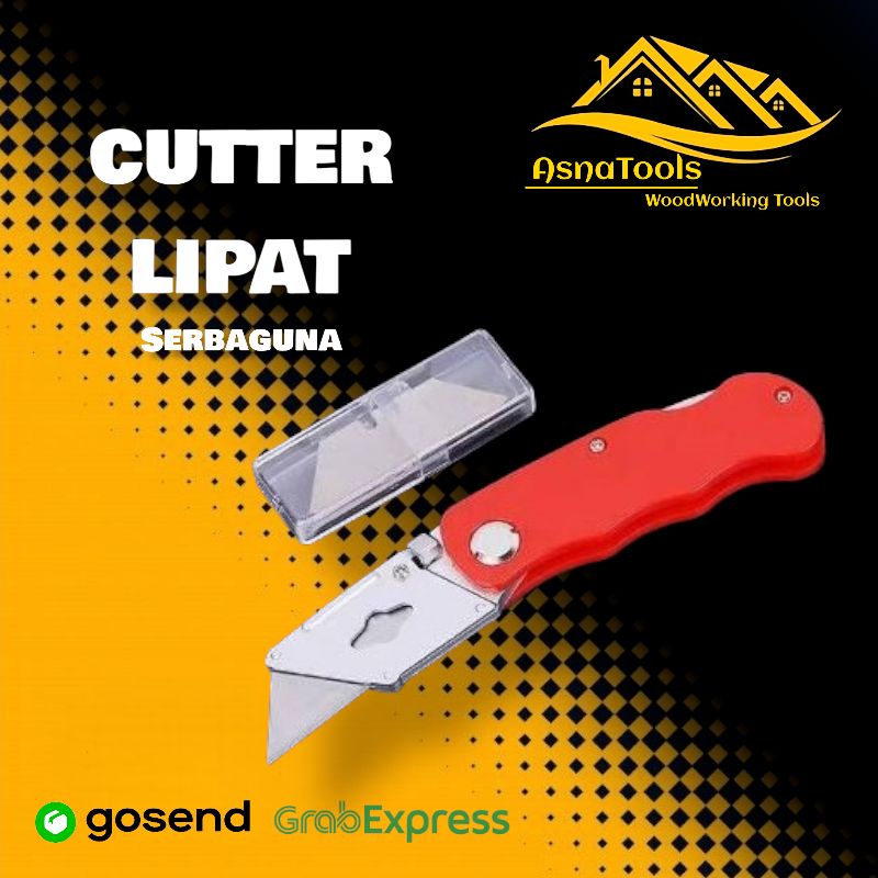 

Pisau Cutter Lipat Serbaguna Foldable Knife