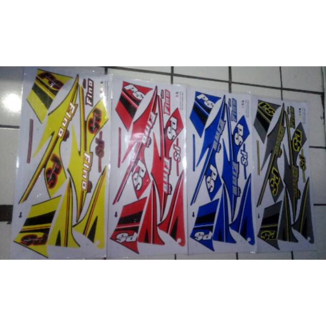 Sticker Striping Mio Fino Karbu Sporty 2012-2013 Variasi (Semua Ready Bisa COD)