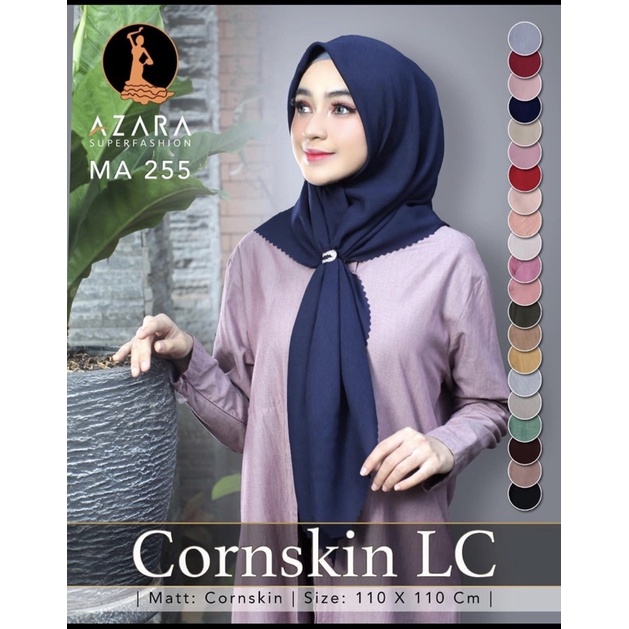 Jilbab hijab segiempat Cornskin kerudung Azara / Grosir Segiempat krudung scarf Azara Laser Cut