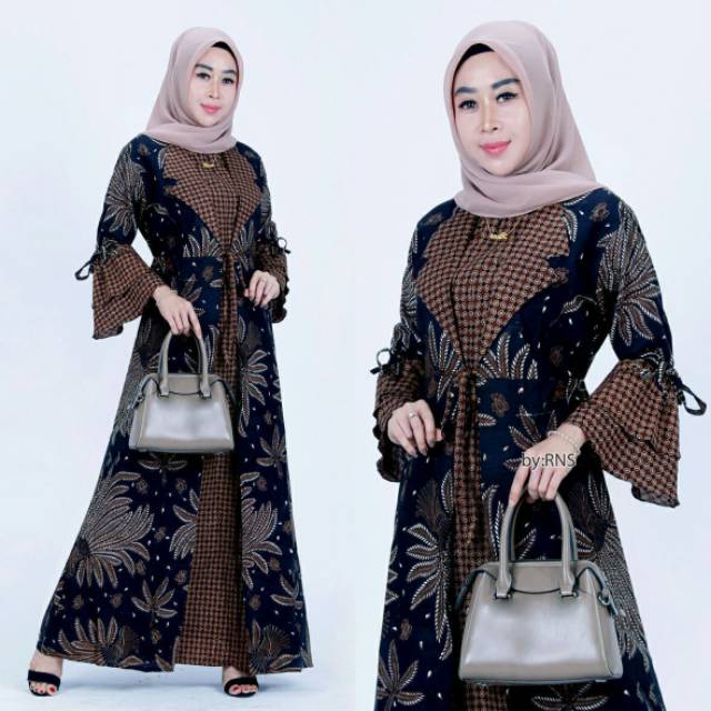 Gamis batik pakaian wanita rns098