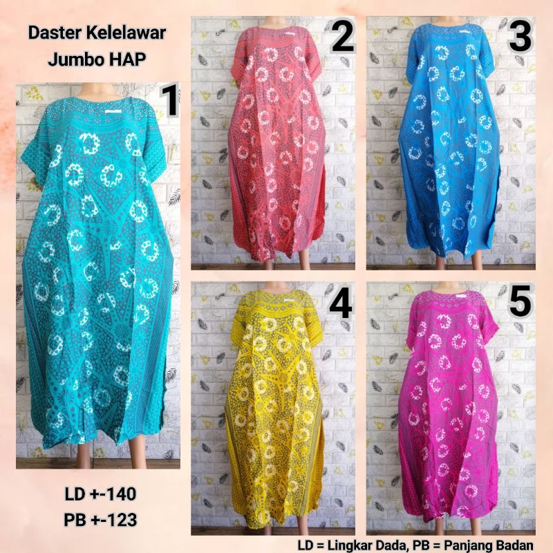 Daster Kelelawar Jumbo HAP LD 140 Adem Lowo PTRK + APLK DURIS + MLKT