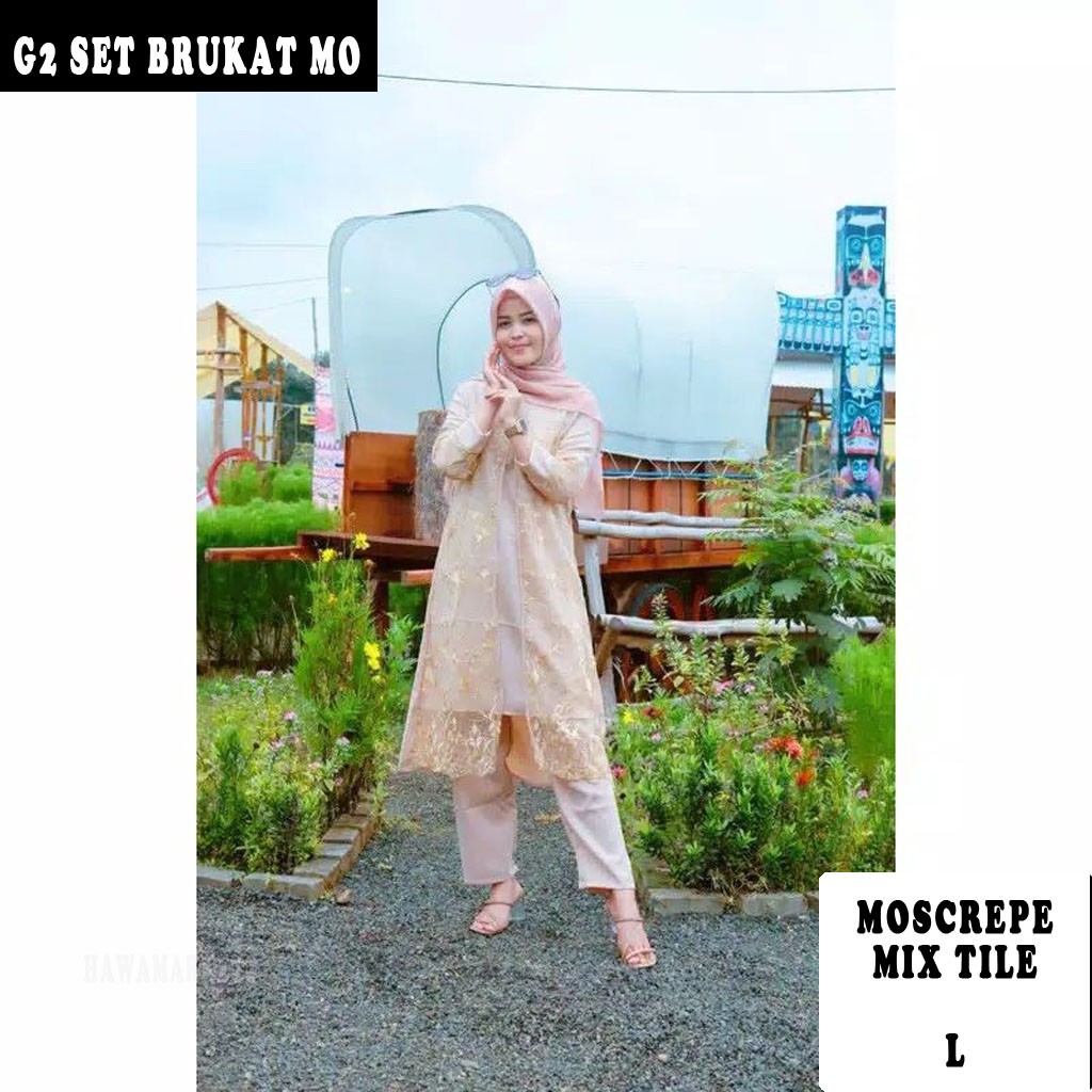 BISA COD  STOK TERBATAS BAJU BRUKAT BAJU LEBARAN BAJU TERBARU BAJU PEREMPUAN DRESS MAKASSAR