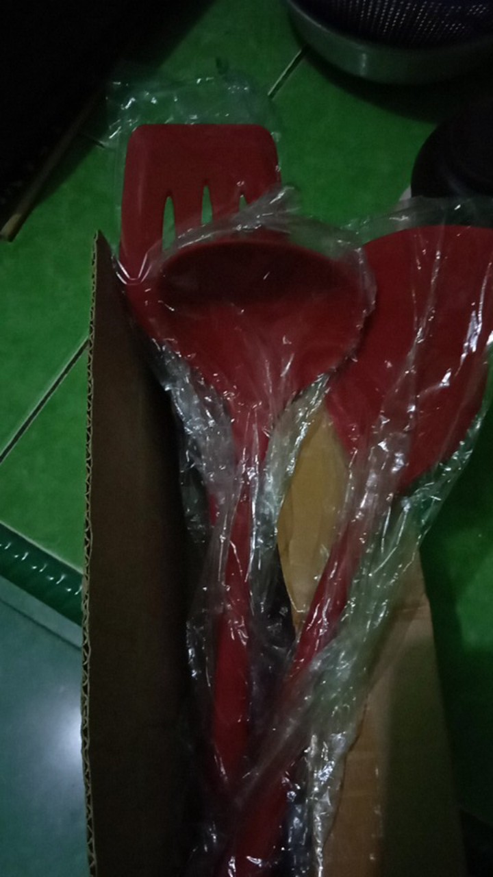 Oppolia Sutil Spatula Set Silikon Spatula Silicon Set Peralatan Masak Spatula Masker (isi 3pcs)