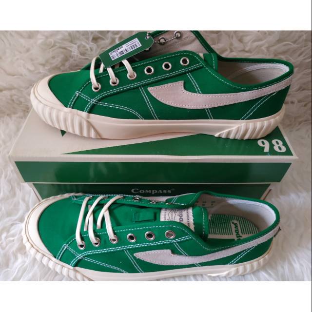 Sepatu Compass Vintage 98 Gazelle Low Green Vintage Size