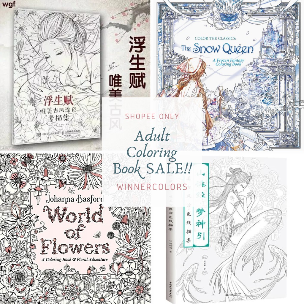 Download ADULT COLORING BOOKS BUKU MEWARNAI SALE | Shopee Indonesia