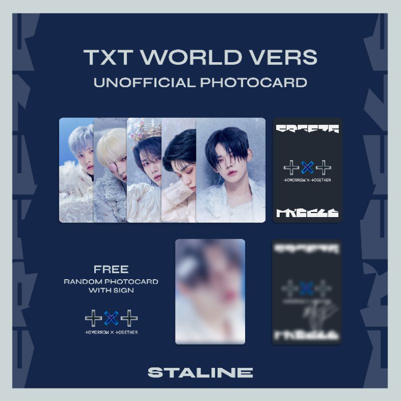 [ PC SET ] TXT FREEZE : WORLD VERSION UNOFFICIAL PHOTOCARD