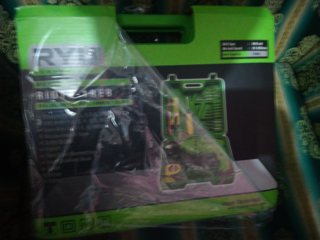 Promo... Paket Mesin Bor Ryu Rid 13-1 Reb Impact Drill Ryu Rid 13-1 Reb Set