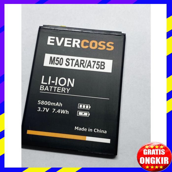 ACC HP EVERCOSS M50 M50 STAR A75B BATERAI EVERCROSS