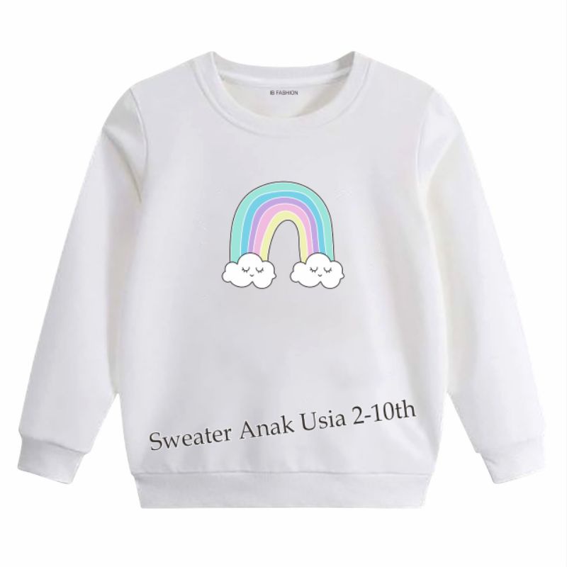 ((IB))SWEATER ANAK2 UNISEX/RAINBOW DIGITAL SABLON