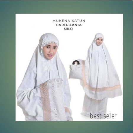 Mukena Katun Paris Renda Remple Sania Milo Original Best seller