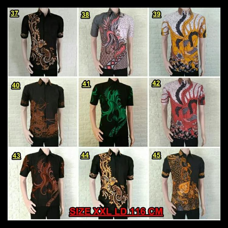 Terdepan Jual Baju Batik Pria Ukuran Xxl Jumbo Big Size Kemeja Batik Pria Xxl 2 - Kuning, Xxl