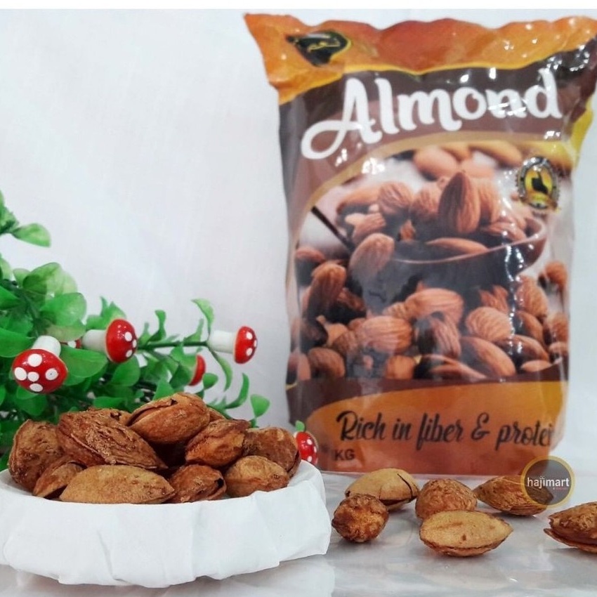 KACANG ALMOND PANGGANG KULIT 1 KG/ KACANG ALMOND SIAP MAKAN/OLEH-OLEH HAJI UMROH