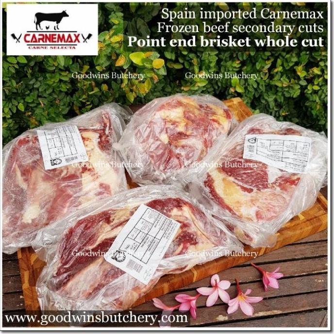 

4KG BEEF BRISKET POINT END SPAIN CARNEMAX FROZEN WHOLE CUT DFGH5136