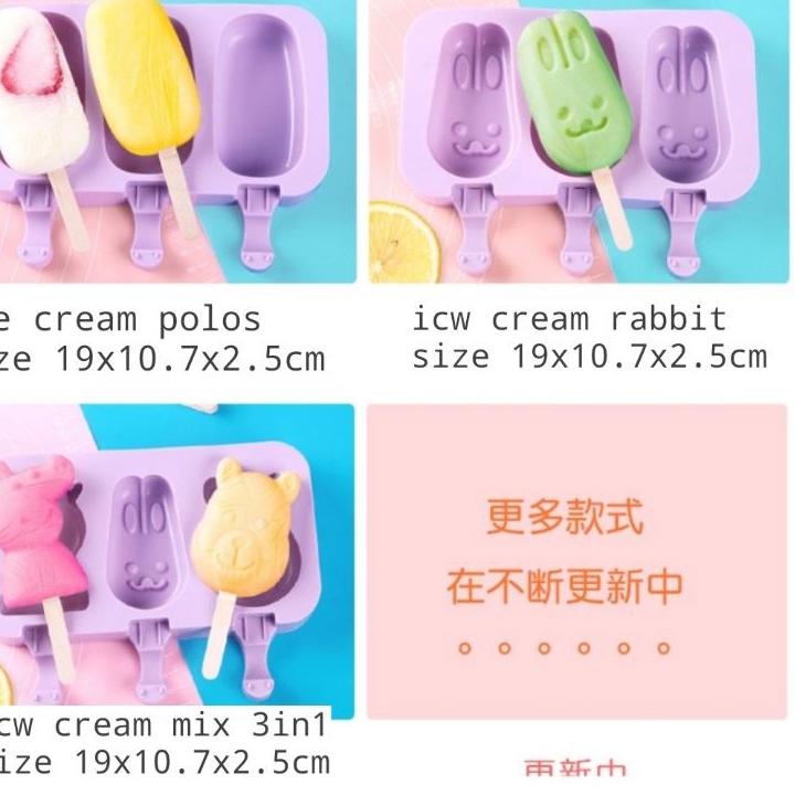 Cetakan ice cream pudding jelly stik silicone cetakan pop ice