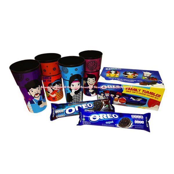 Oreo Collectible Snack Box Chocolate Sandwich Cookies Flavored Cream Free Mug Biskuit Coklat Dengan Krim Vanila Isi 2