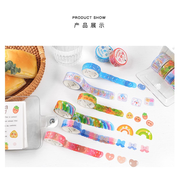 Washi Tape Masking Tape Lucu Dekorasi Scrapbook 1 pc 100 lembar / roll Stiker selotip