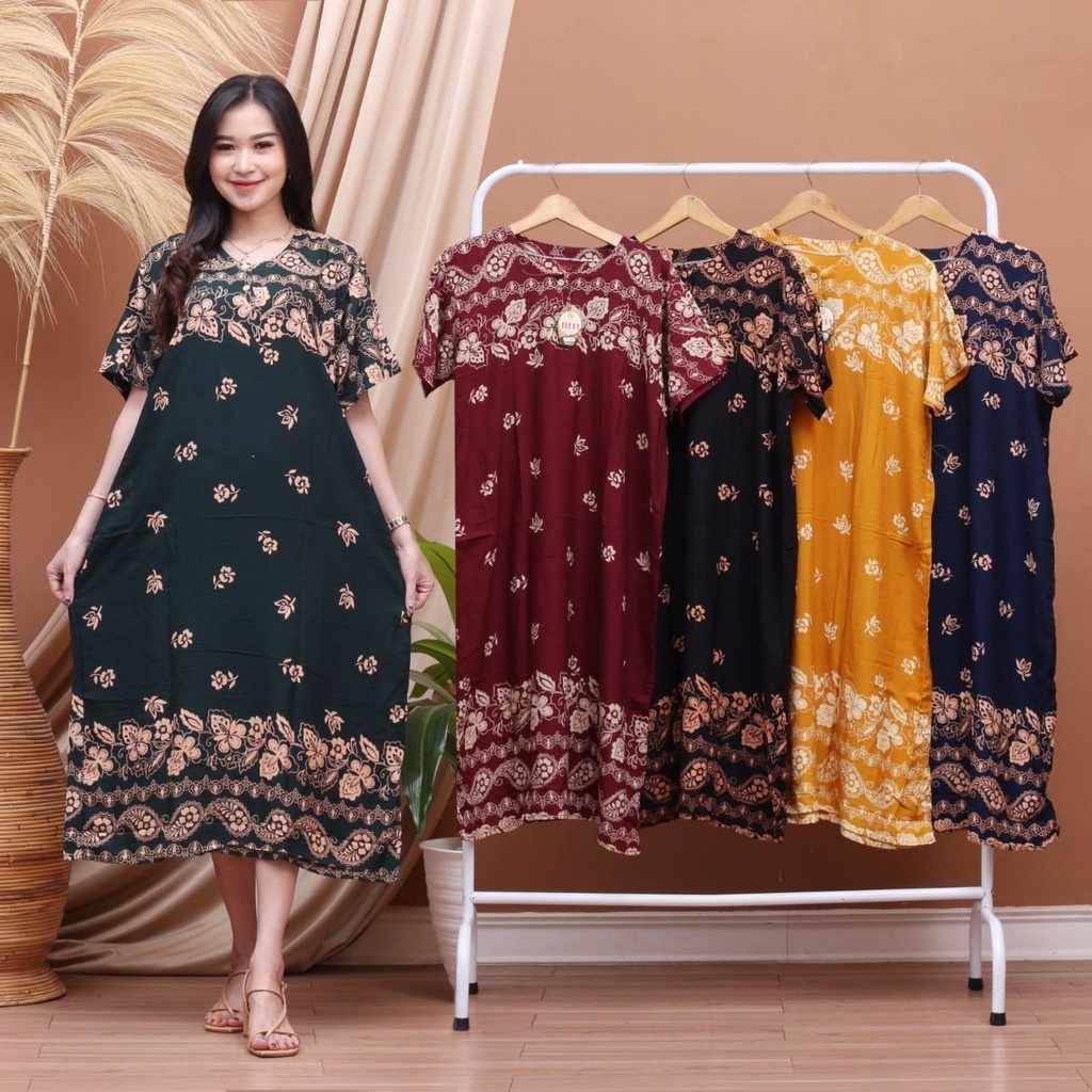 Daster Jumbo LD 120 | Daster Batik Super Jumbo Lengan Pendek Model Kekinian Kancing Depan Busui Motif Terbaru Murah daster busui jumbo daster jumbo ld 130 baju daster kekinian daster kekinian jumbo daster busui jumbo daster busui baju daster jumbo