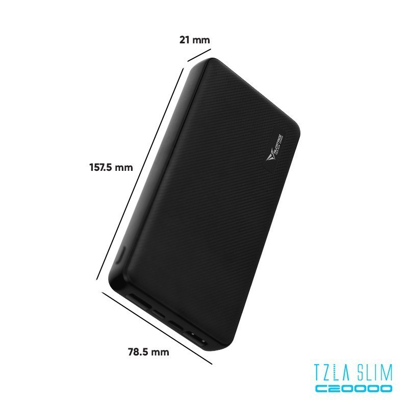 Alcatroz Tzla REAL 20000mAh PowerBank Fast Charging + Type C