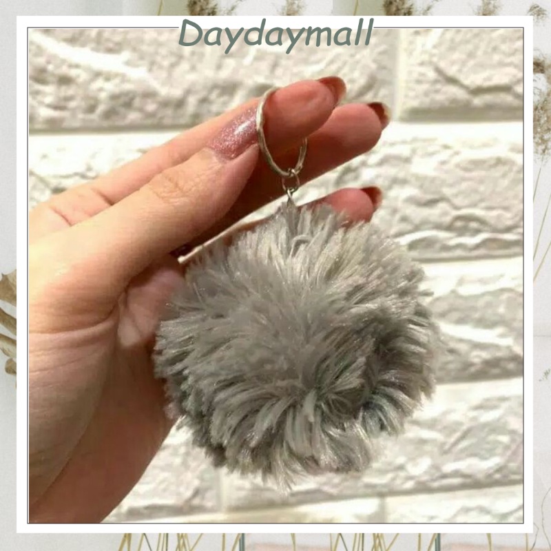 DD183 Pompom Gantungan Kunci Bulu Aksesoris Tas