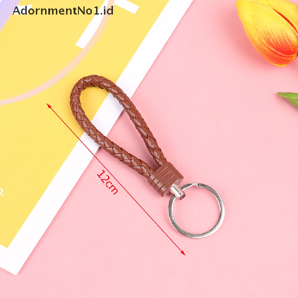 (AdornmentNo1) 1pc Gantungan Kunci Mobil / Tas Tali lanyard Bahan Kulit Untuk Pria