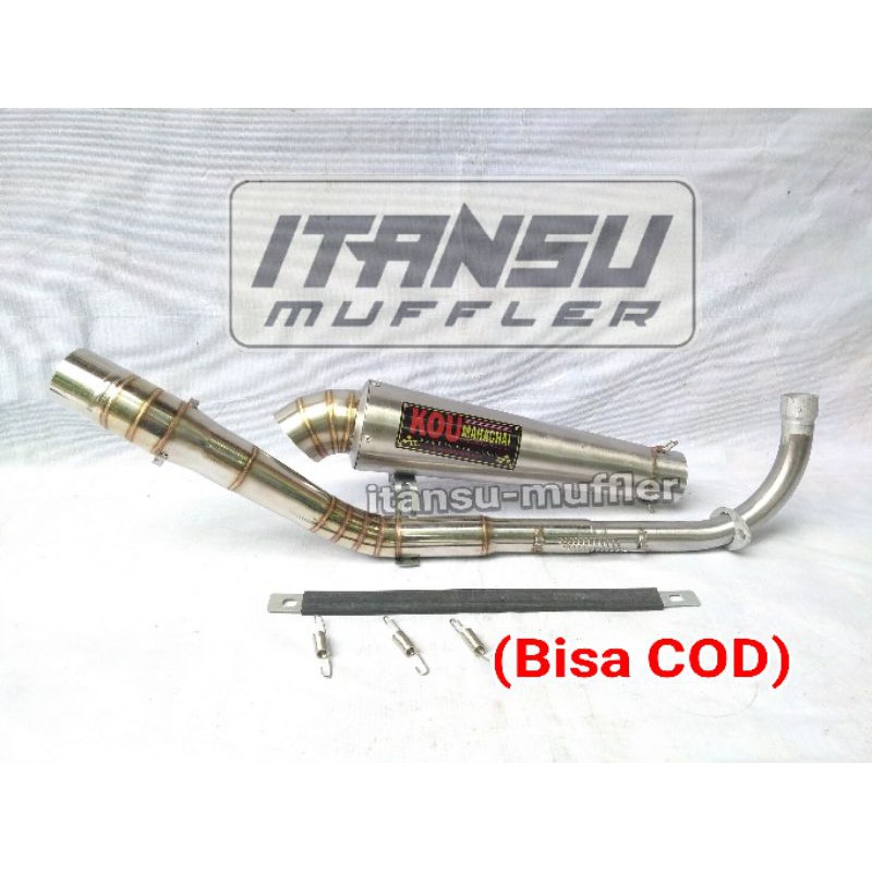 Knalpot racing kou kolong Jupiter z Vega r karisma supra125 Revo grand C70 Blade dll