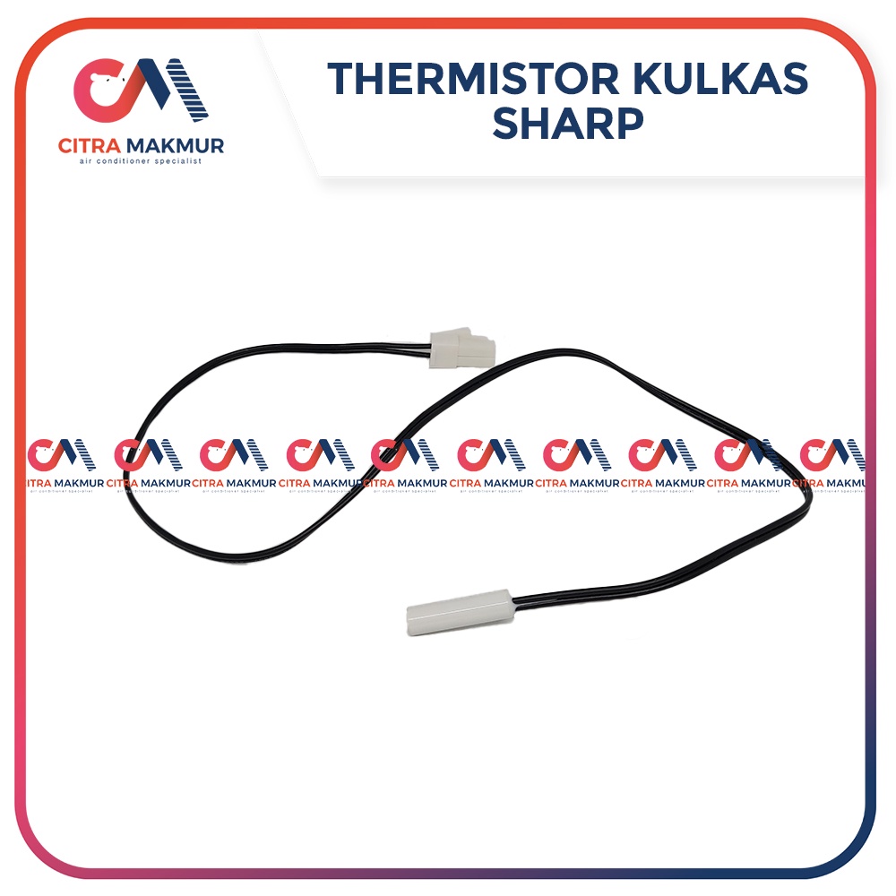 Thermistor Kulkas Sharp Thermis Sensor suhu Defrost Bimetal Digital Inverter Freezer Es 2 pintu