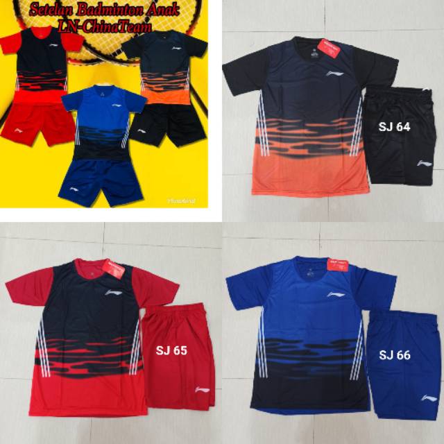 Setelan Badminton  Anak  Anak  SD SJ 64 Kaos Baju  Olahraga  