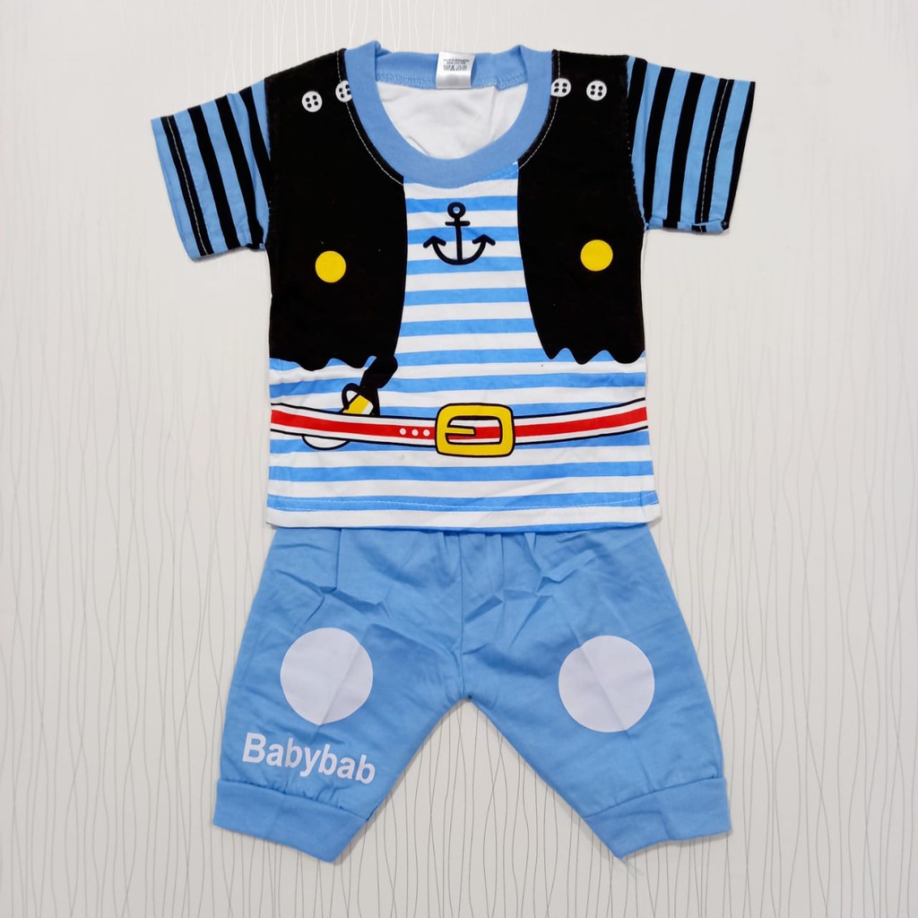 setelan pakaian anak laki laki captain babybab