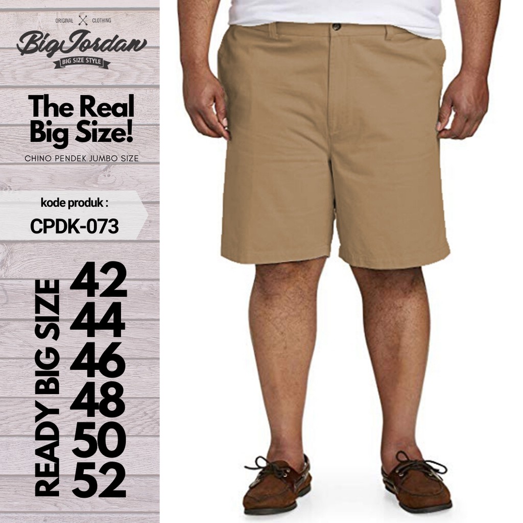 PAPMART - celana pendek santai pria big size 50 48 46 44 42 celana chino jumbo original BIG JORDAN