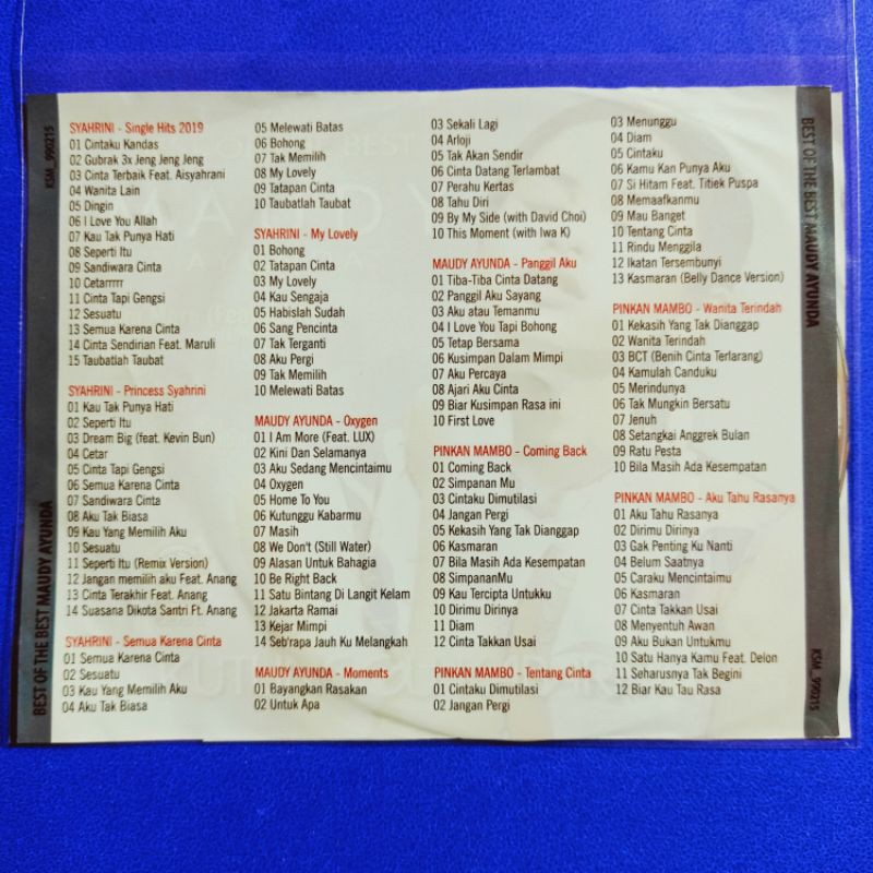 Kaset Musik Mp3 Lagu Pop Maudy Ayunda Album Terbaik Dan Terlengkap Shopee Indonesia