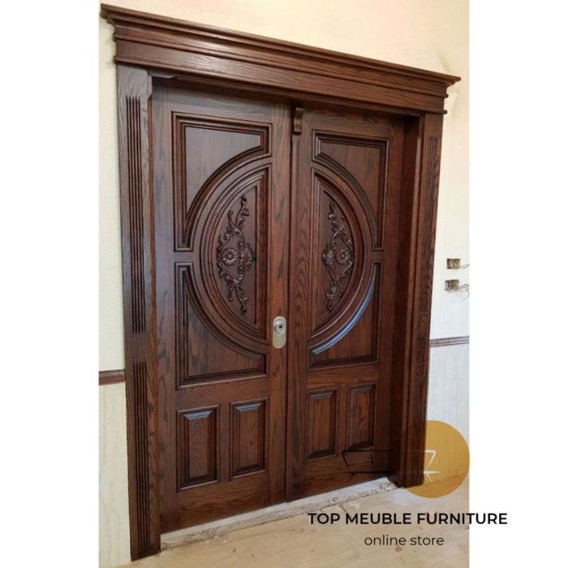 Kusen pintu tarung - pintu depan - pintu kayu jati tpk