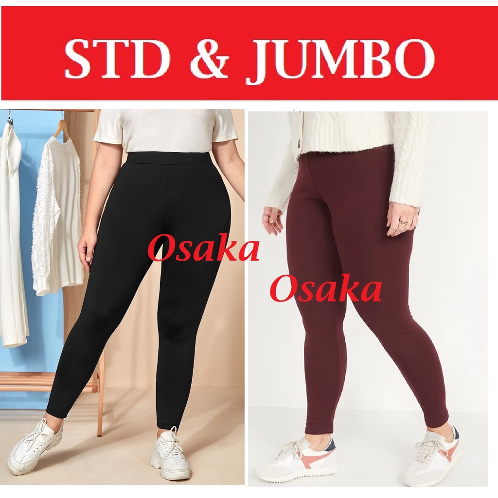 Legging Wanita size S sampai JUMBO Bahan Adem Super stretch Elastis Celana leging lejing jersey leggings panjang