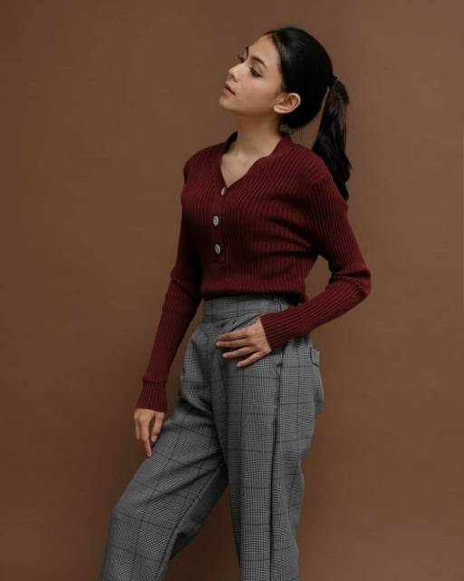 Sweater Rajut BODY FIT K3 Pakaian Rajut Atasan Wanita