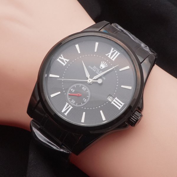 BARU Jam Tangan Rolex Chrono Automatic Tanpa Baterai Rantai Warna Hitam Jam Tangan Otomatis