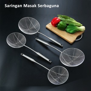 Saringan Minyak Tirisan Gorengan Serokan Masak Stainless Tahan Panas / Serokan Saringan Gorengan Saring Mie Stainless Steel / Saringan Stainlees Steel Serbaguna