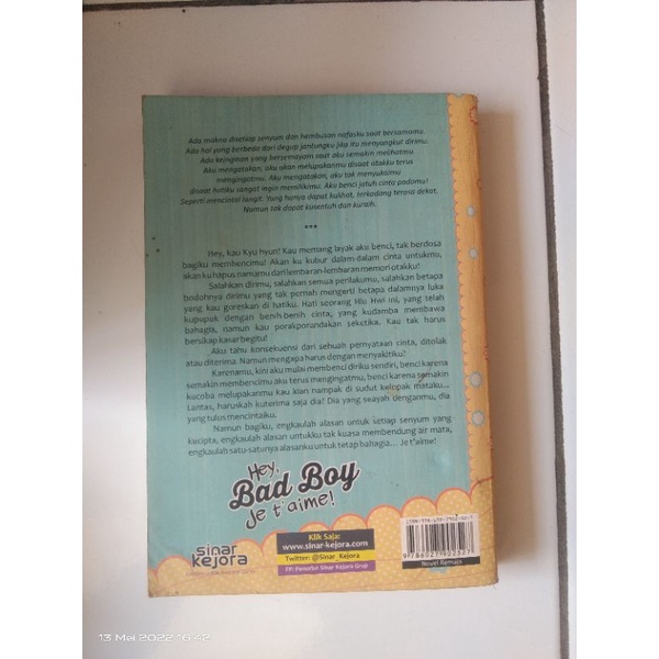 Buku novel Hey Bad Boy