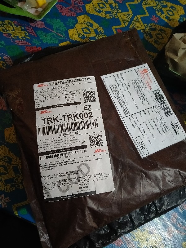 Ruzza Batik Couple Motif Pari Blarak Biru Seragam Size M L Xl