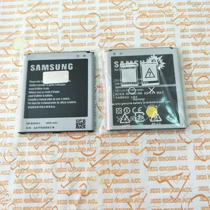 Baterai Battery Original SAMSUNG GRAND 2 G7106 i9150 ( EB-B220AC ) - Hitam