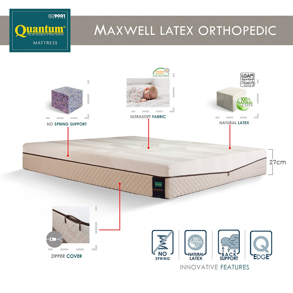 Quantum Maxwell Latex Orthopedic Eleanor Kasur Springbed Spring Bed