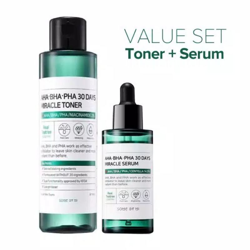 PROMO Bundle 2 in 1 Toner+Serum miracle 30 days Samarinda