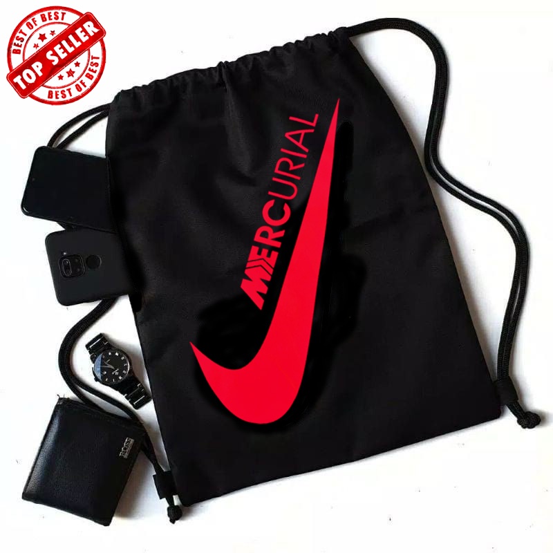 &quot;MERCURIAL&quot; Tas Murah Tas serut Fashion Tas Serut Motif CEKLIS MERCURIAL